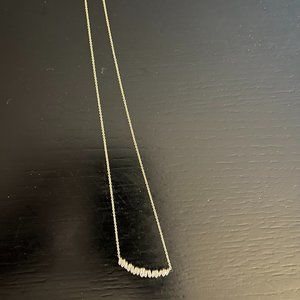 Gorjana Gold Necklace with Faux Diamond Cluster